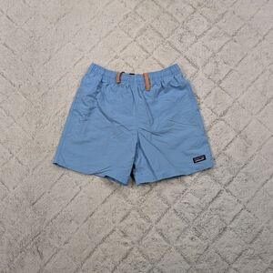 Patagonia Shorts Girls XL Blue Lago Baggies Mesh Lined Swim Hike Trail 4.5”